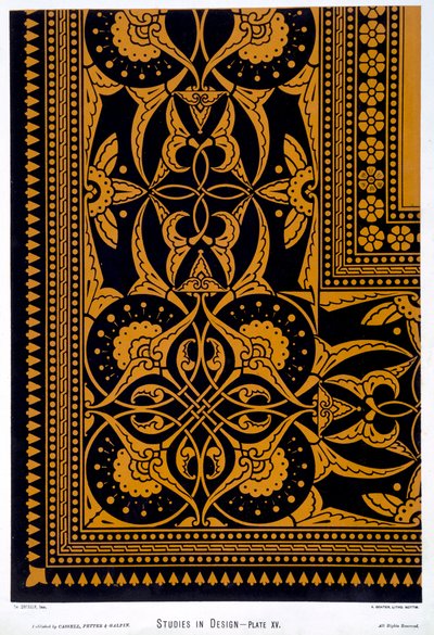 Ilustração de &39;Studies in Design&39;, gravada por A. Goater, c.1874-76 de Christopher Dresser